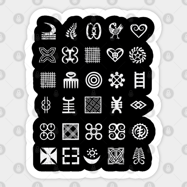 Africa Sankofa Adinkra Symbol Collection Part 2 Sankofa African Adinkra Symbols Sticker 